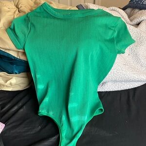 Green Kids One Piece Bodysuit